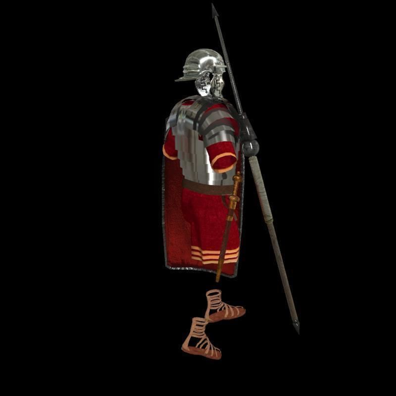 Roman armor all Low-poly 3D model_16