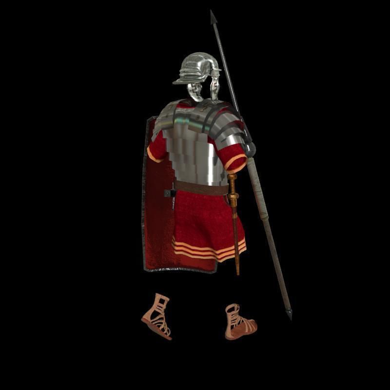 Roman armor all Low-poly 3D model_15