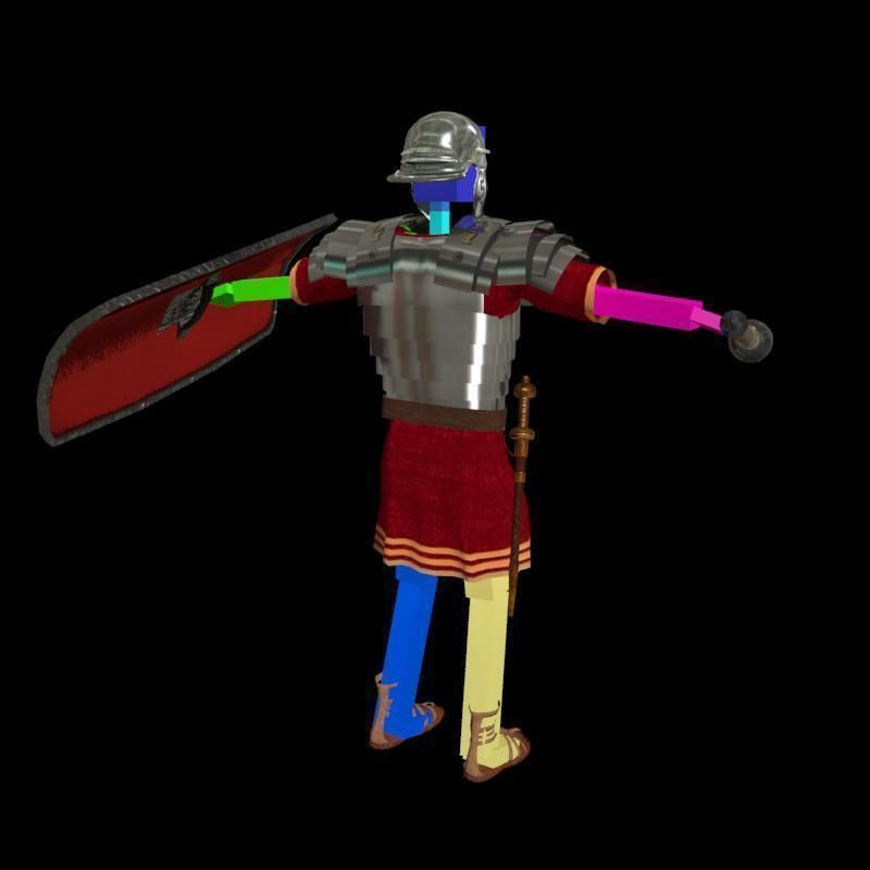 Roman armor all Low-poly 3D model_27