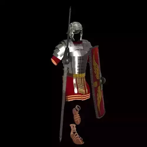 Roman armor all Low-poly 3D model
