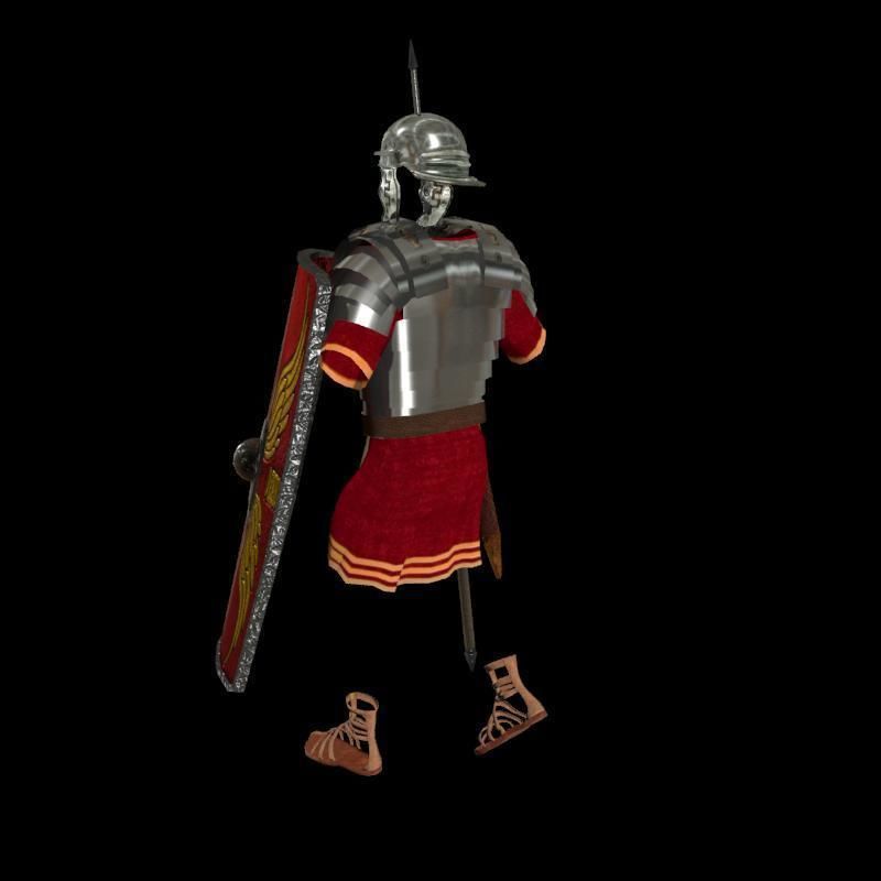 Roman armor all Low-poly 3D model_10