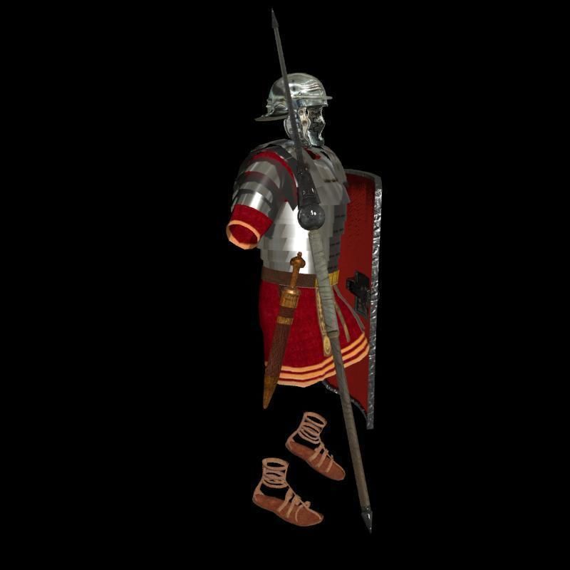 Roman armor all Low-poly 3D model_20