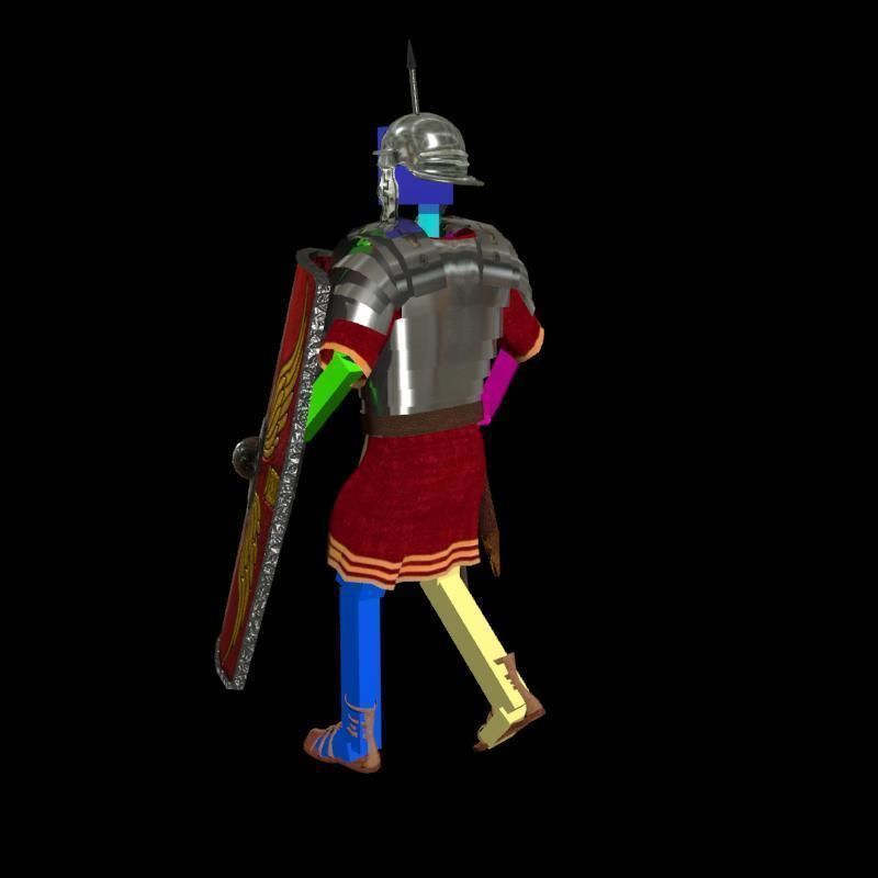 Roman armor all Low-poly 3D model_24