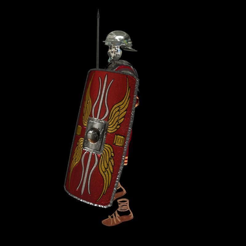 Roman armor all Low-poly 3D model_5