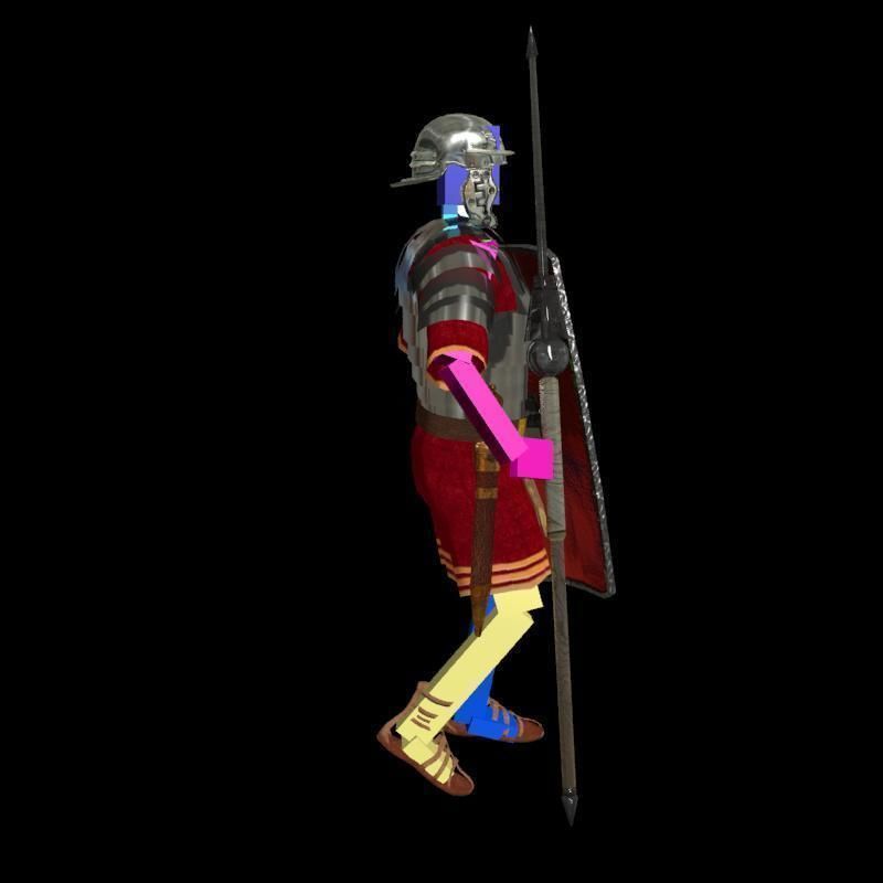 Roman armor all Low-poly 3D model_25