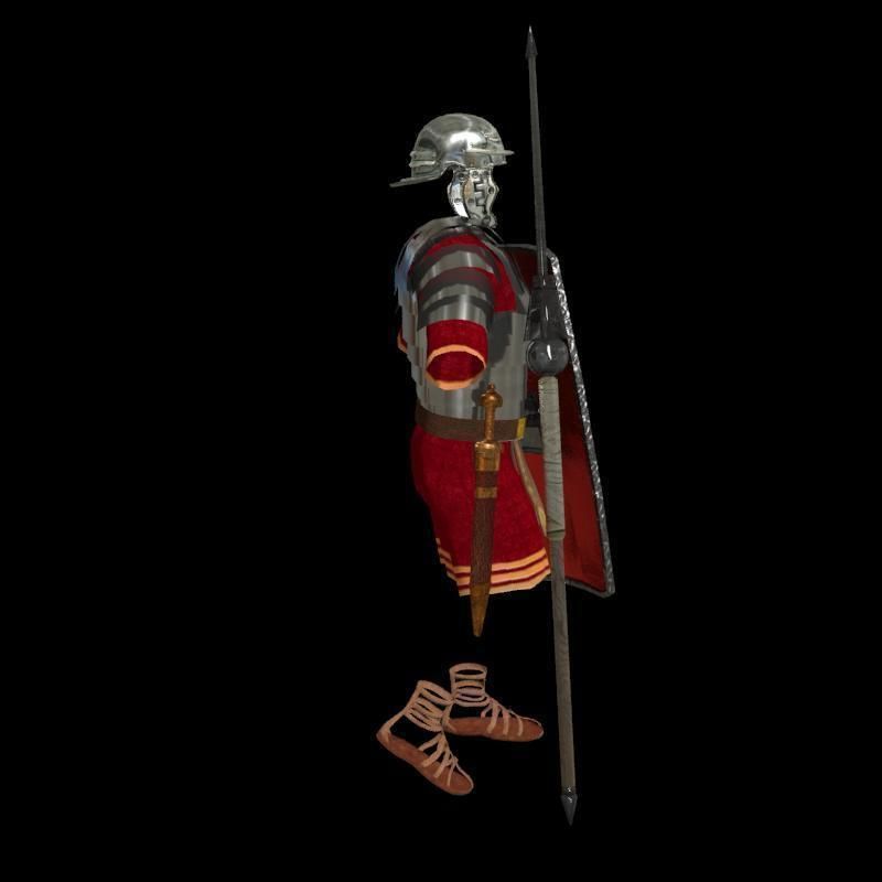 Roman armor all Low-poly 3D model_21