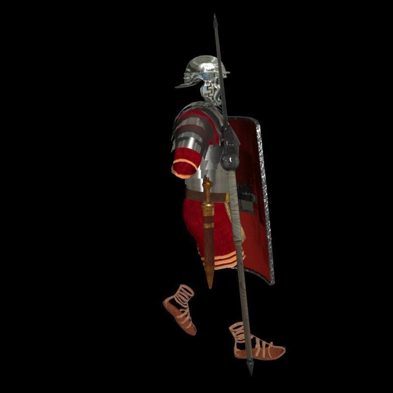 Roman armor all Low-poly 3D model_17