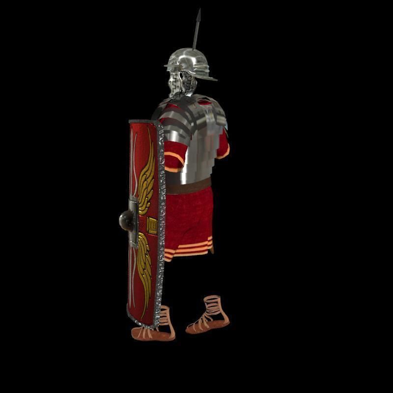 Roman armor all Low-poly 3D model_9