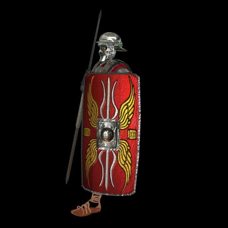 Roman armor all Low-poly 3D model_4