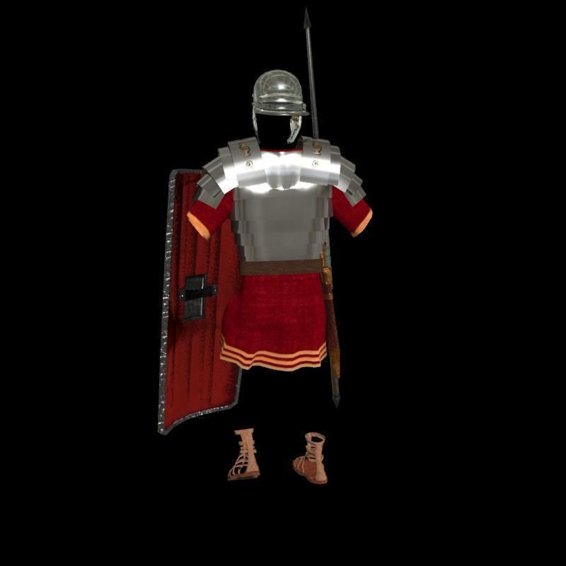 Roman armor all Low-poly 3D model_11