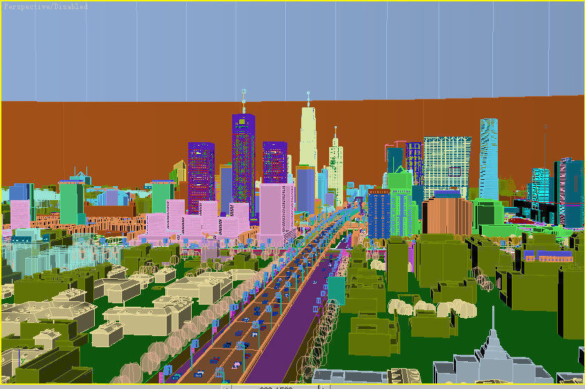 Big City Night Scene 3D model_11