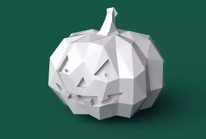 Printable Pumpkin low poly 3D print model