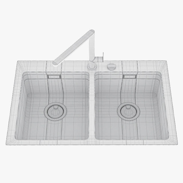 Barazza sinks 3D model_11