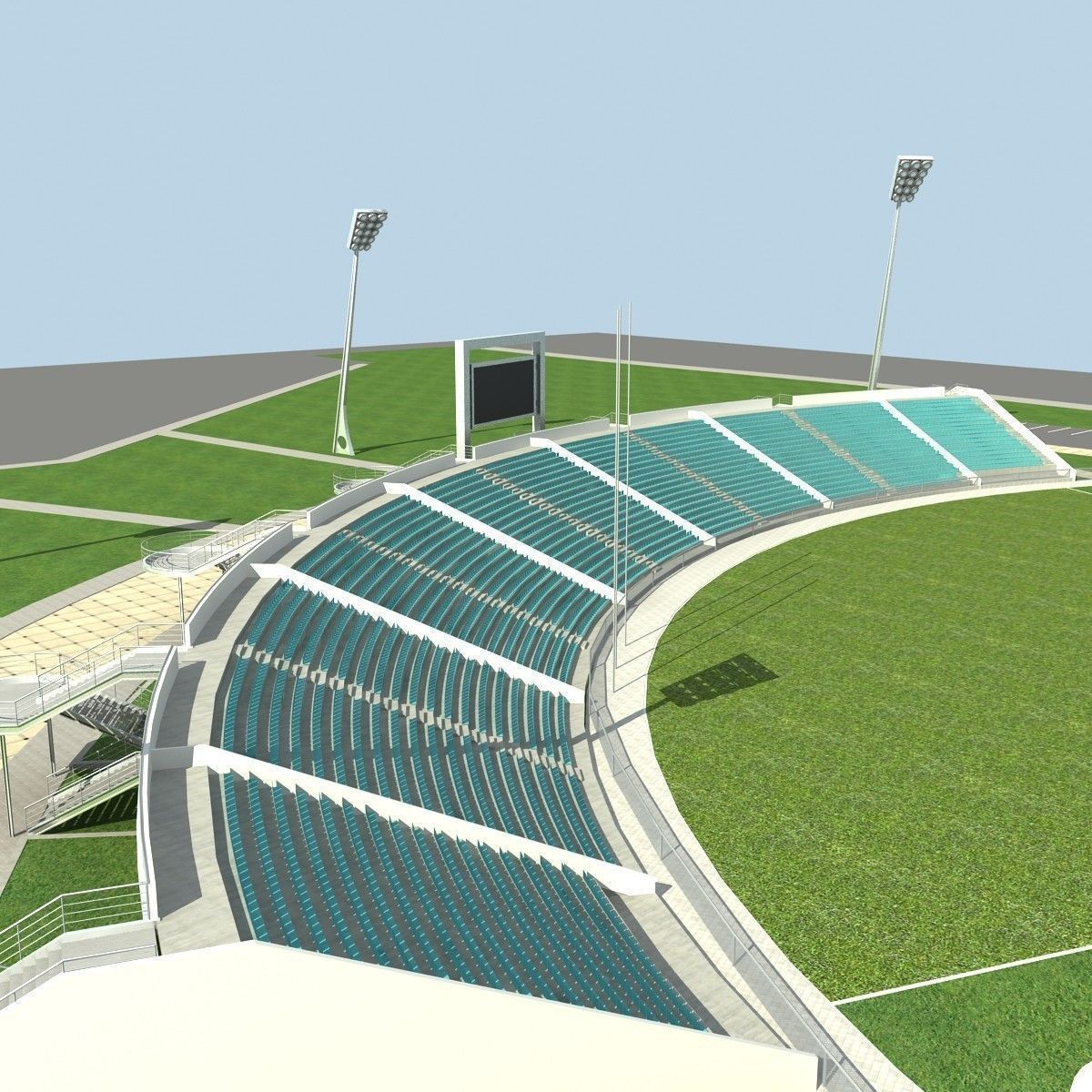 Baseball Stadium 01 3D model_16