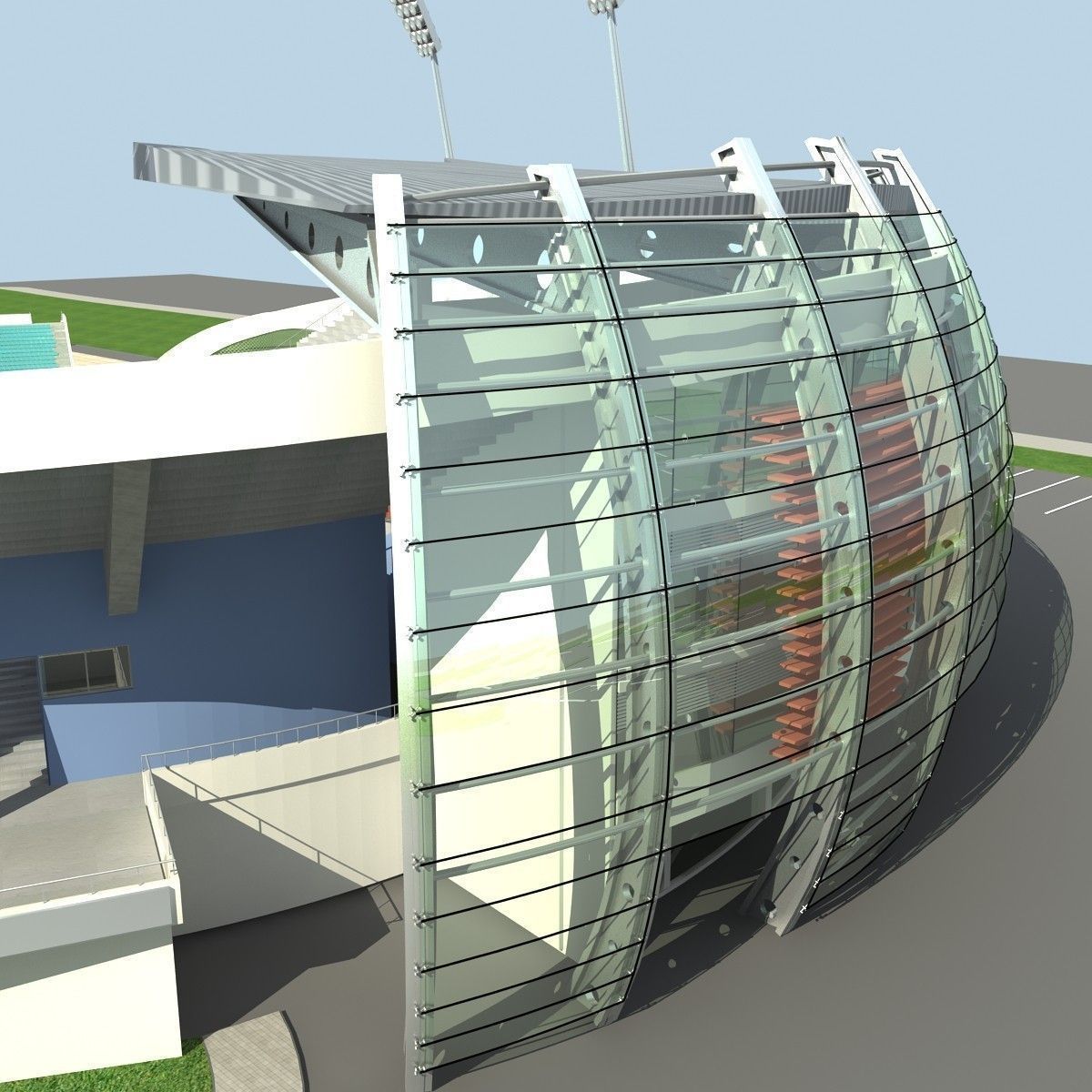 Baseball Stadium 01 3D model_8