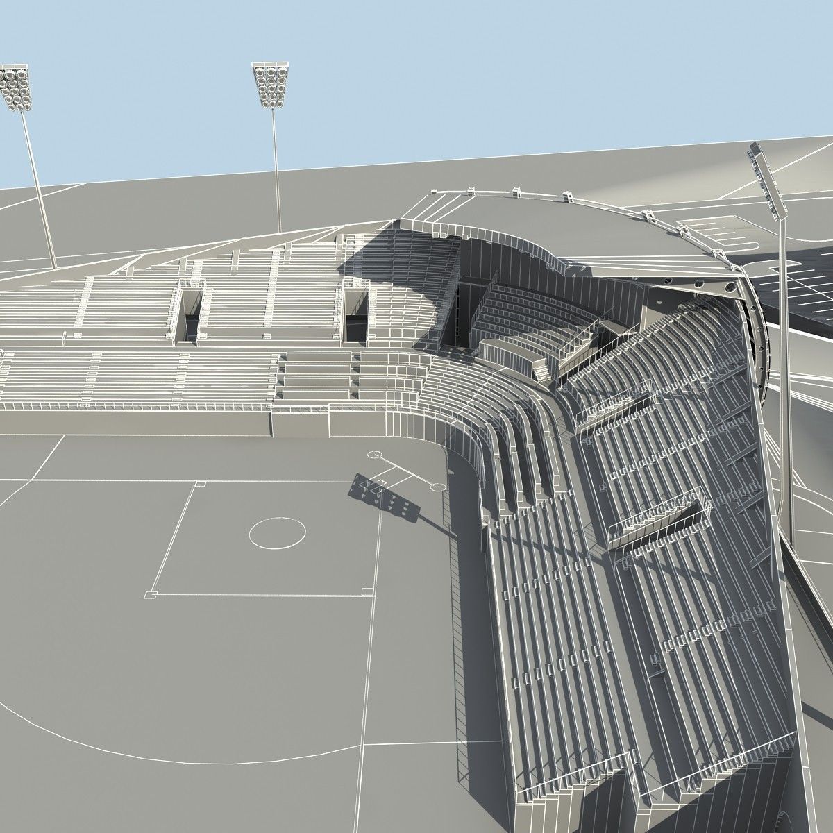 Baseball Stadium 01 3D model_10