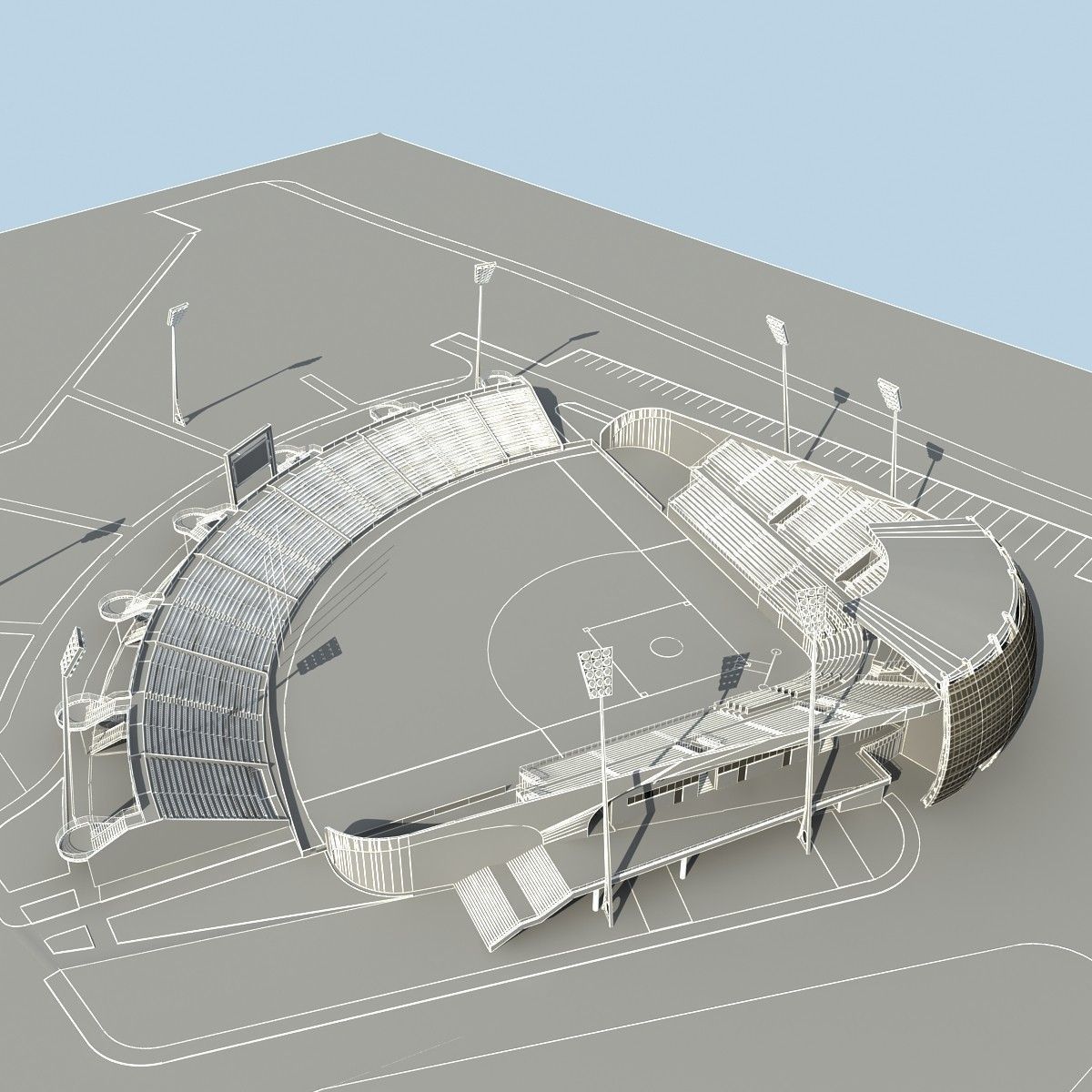 Baseball Stadium 01 3D model_20