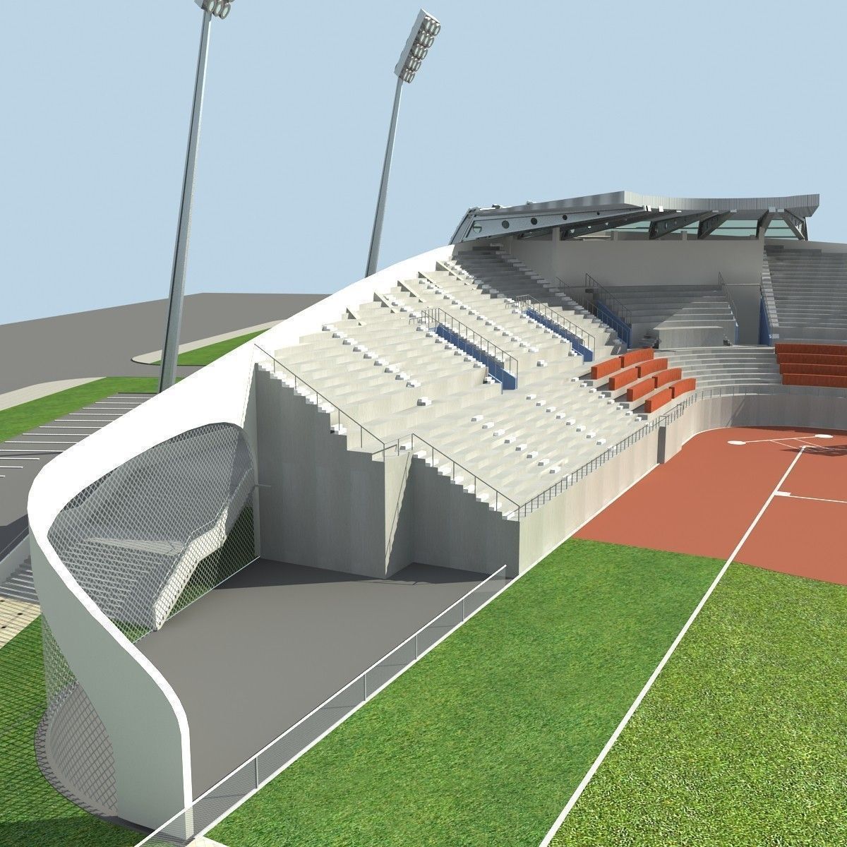 Baseball Stadium 01 3D model_15