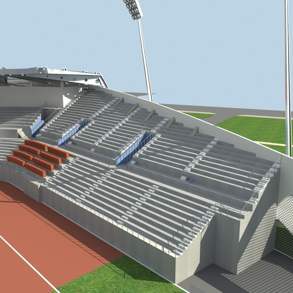 Baseball Stadium 01 3D model_7