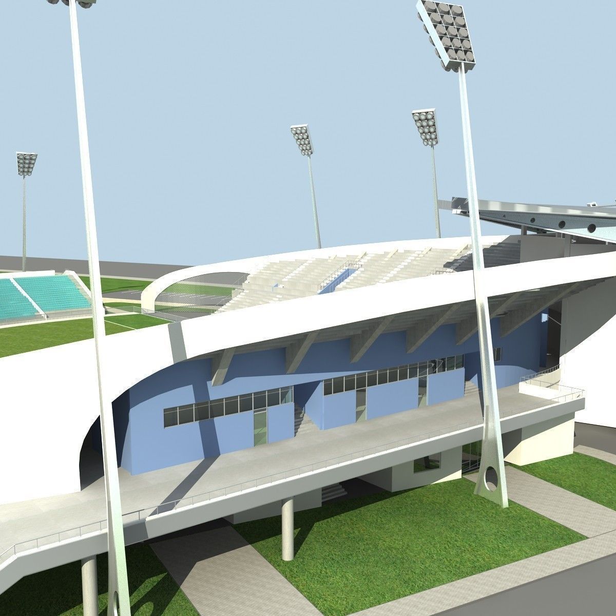 Baseball Stadium 01 3D model_6