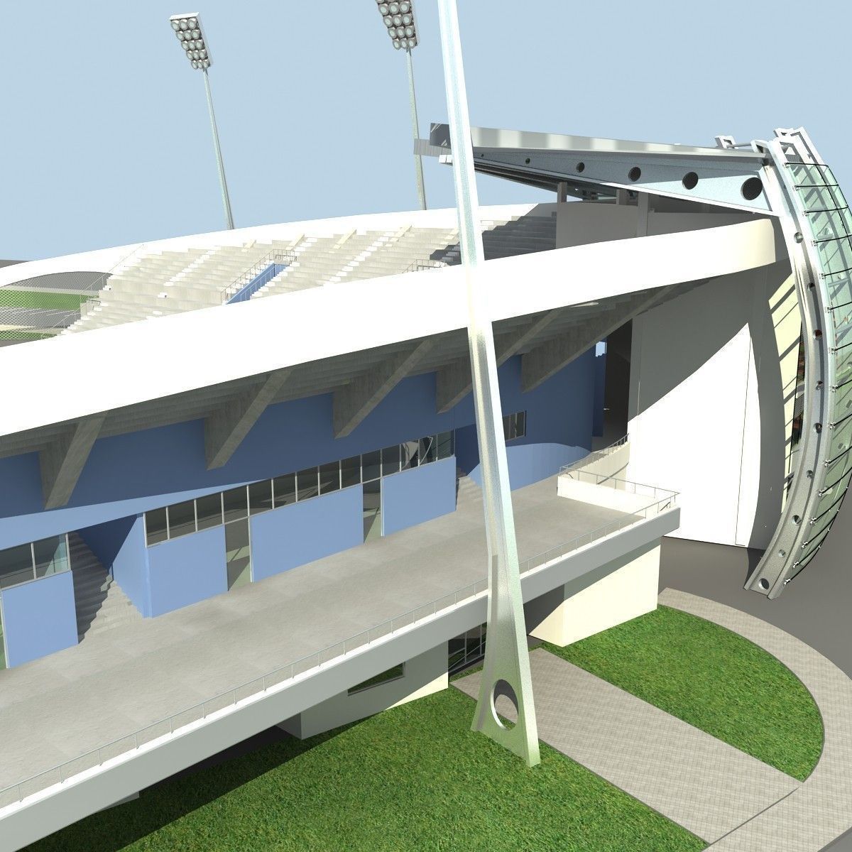 Baseball Stadium 01 3D model_19