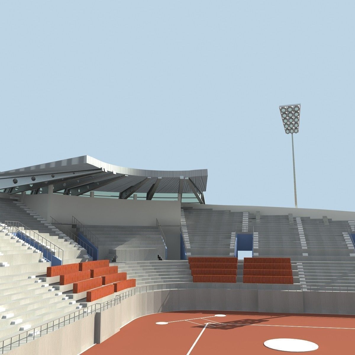 Baseball Stadium 01 3D model_12