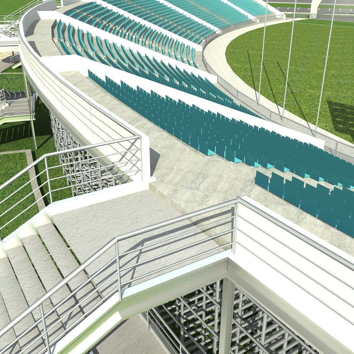 Baseball Stadium 01 3D model_17
