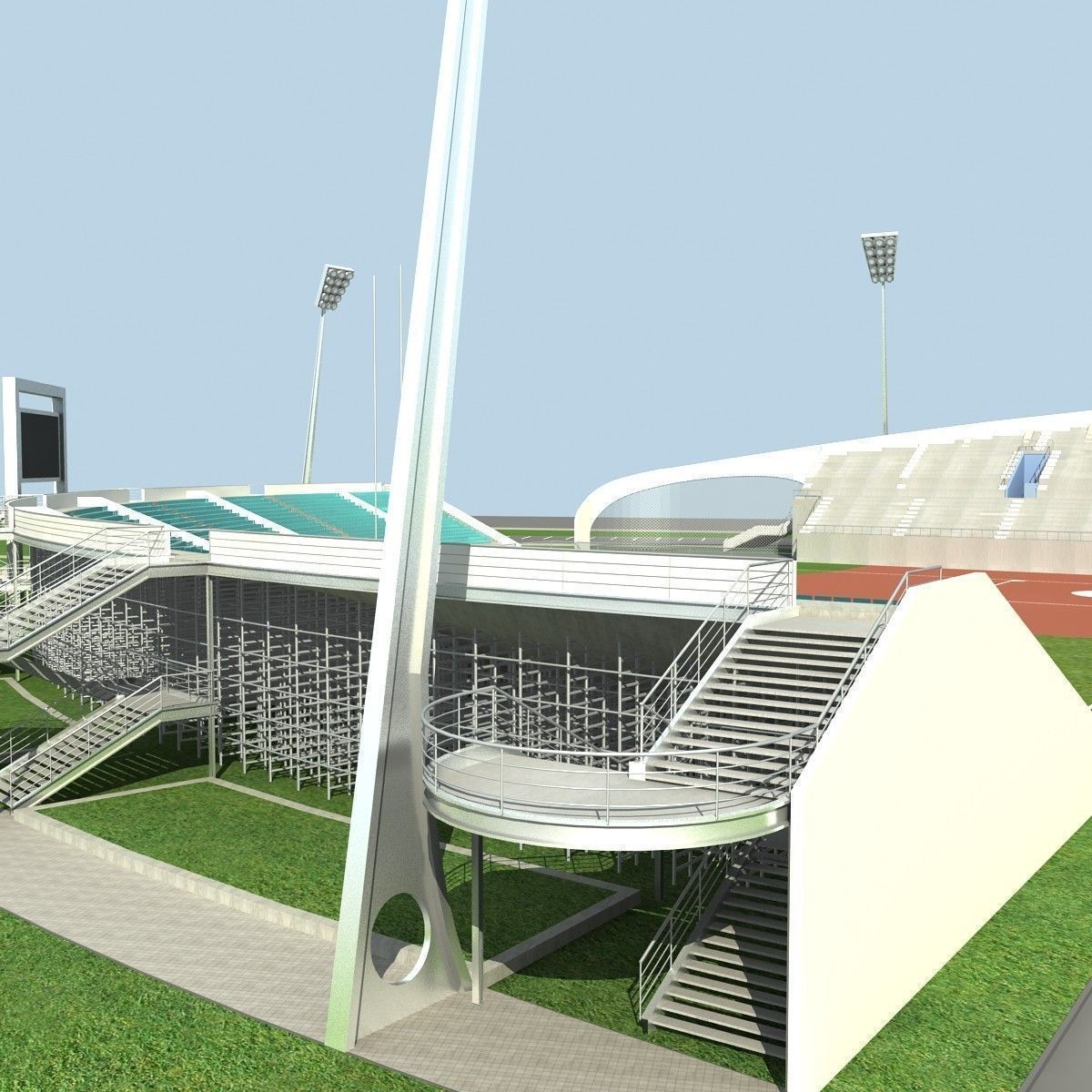 Baseball Stadium 01 3D model_14