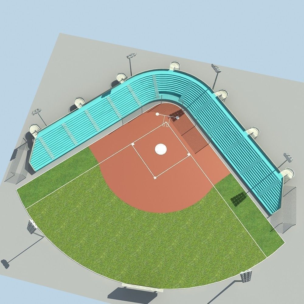 Baseball Stadium 02 3D model_5