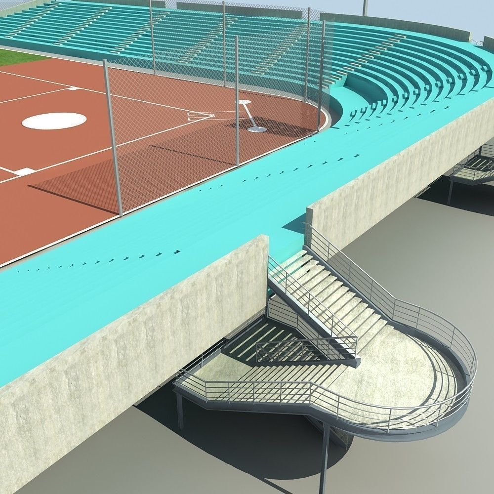 Baseball Stadium 02 3D model_7