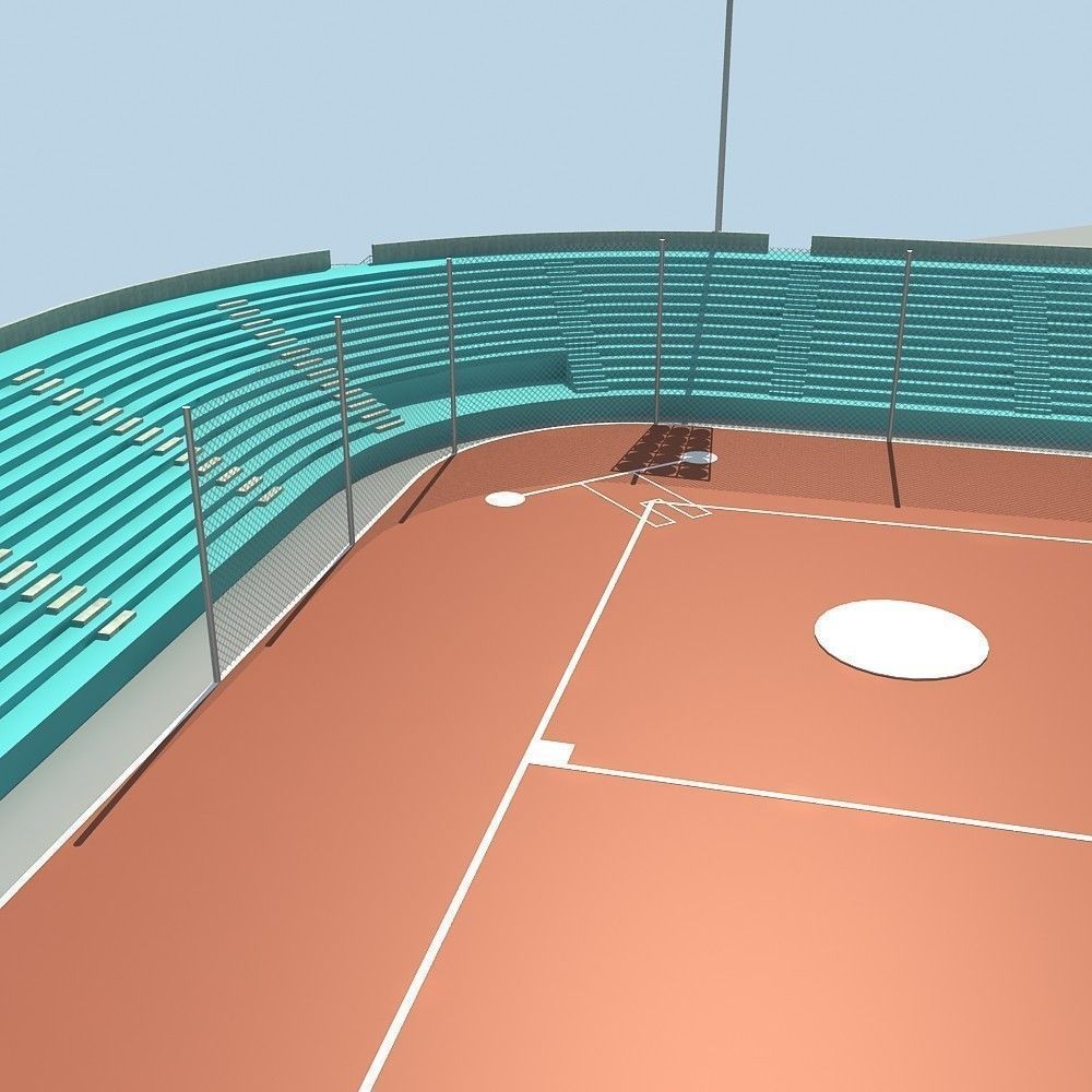 Baseball Stadium 02 3D model_12
