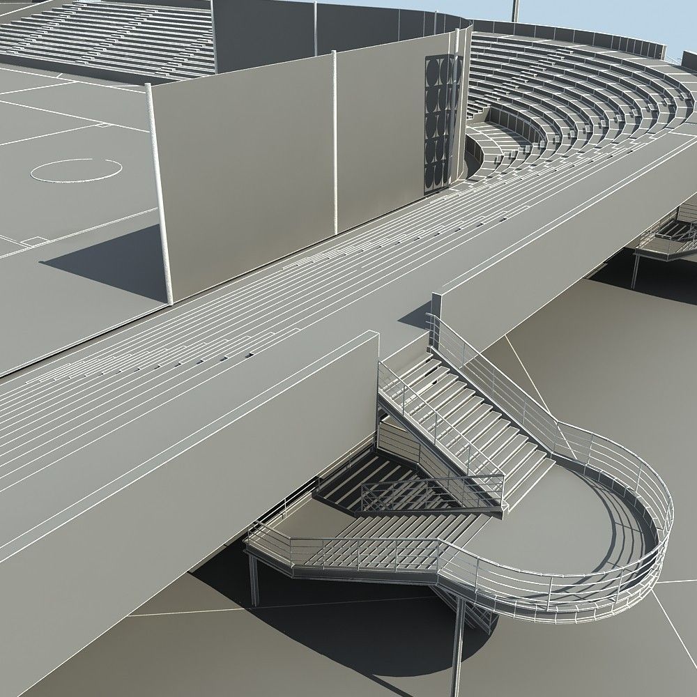 Baseball Stadium 02 3D model_8