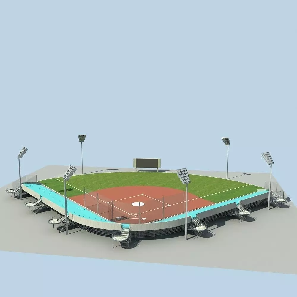 Baseball Stadium 02 3D model_0