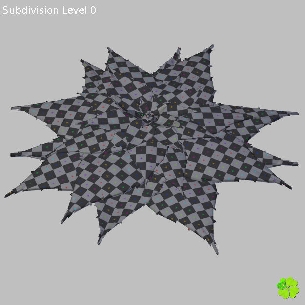 Poinsettia low poly Low-poly 3D model_23