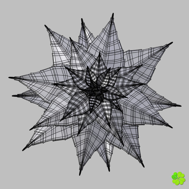 Poinsettia low poly Low-poly 3D model_13