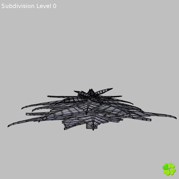 Poinsettia low poly Low-poly 3D model_18