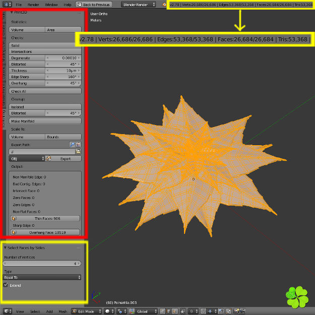 Poinsettia low poly Low-poly 3D model_21