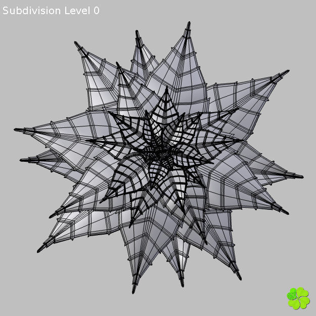 Poinsettia low poly Low-poly 3D model_14