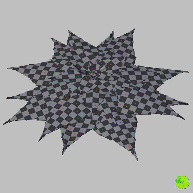 Poinsettia low poly Low-poly 3D model_22