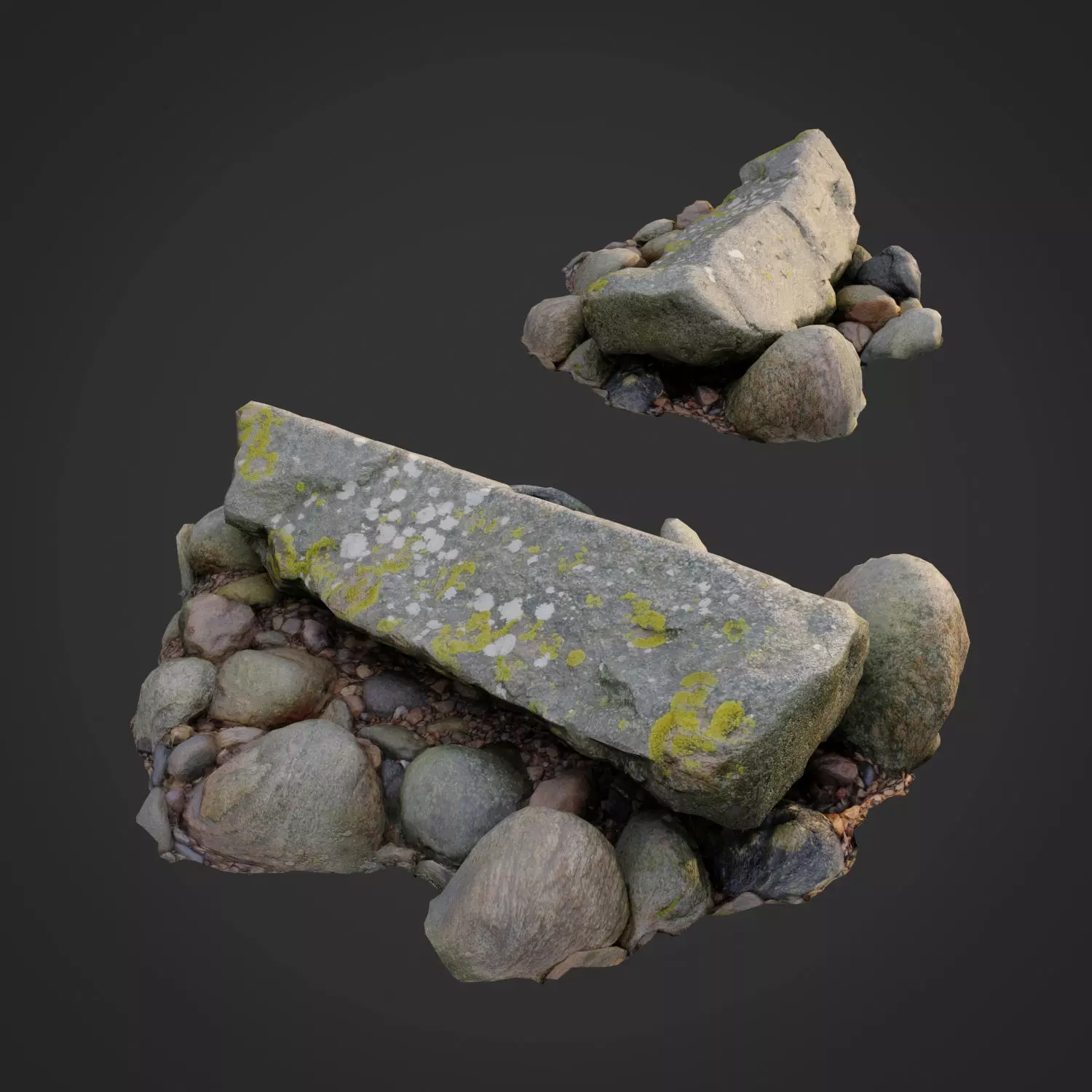 3d scanned nature stone 030 Low-poly 3D model_0