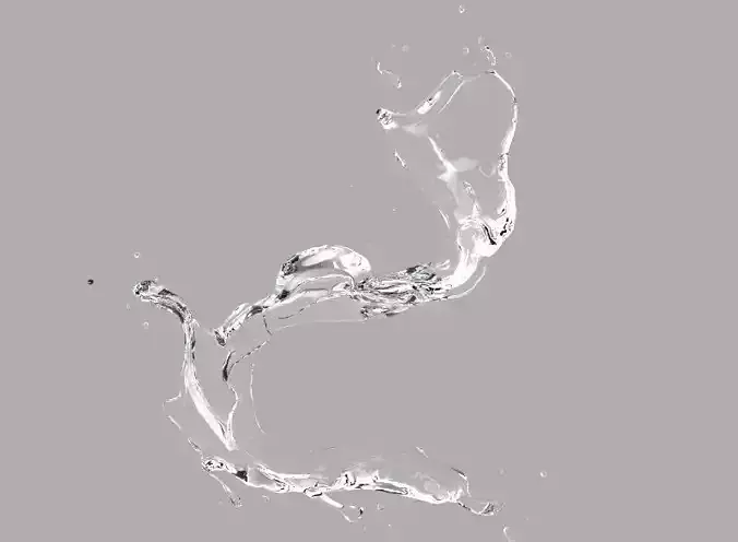 Water Splash 2 Low-poly 3D model