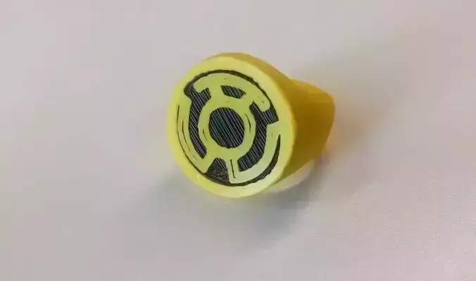 Yellow Lantern Ring for Dual Extrusion Free 3D print model