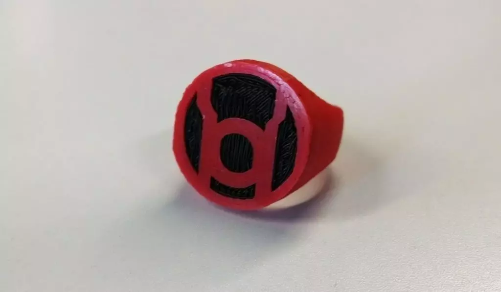 Red Lantern Ring for Dual Extrusion Free 3D print model_0
