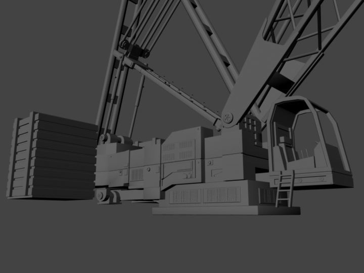 construction crane 3D model_0