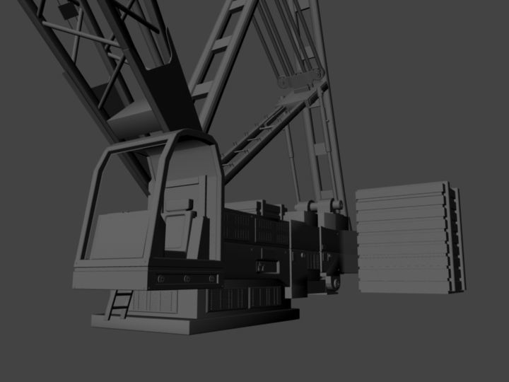 construction crane 3D model_2