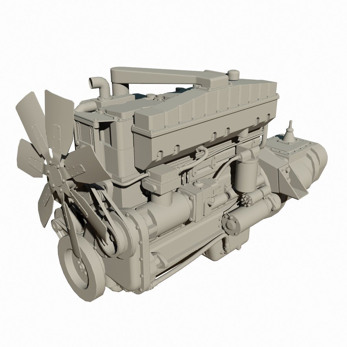 Diesel Engine 3D model_9