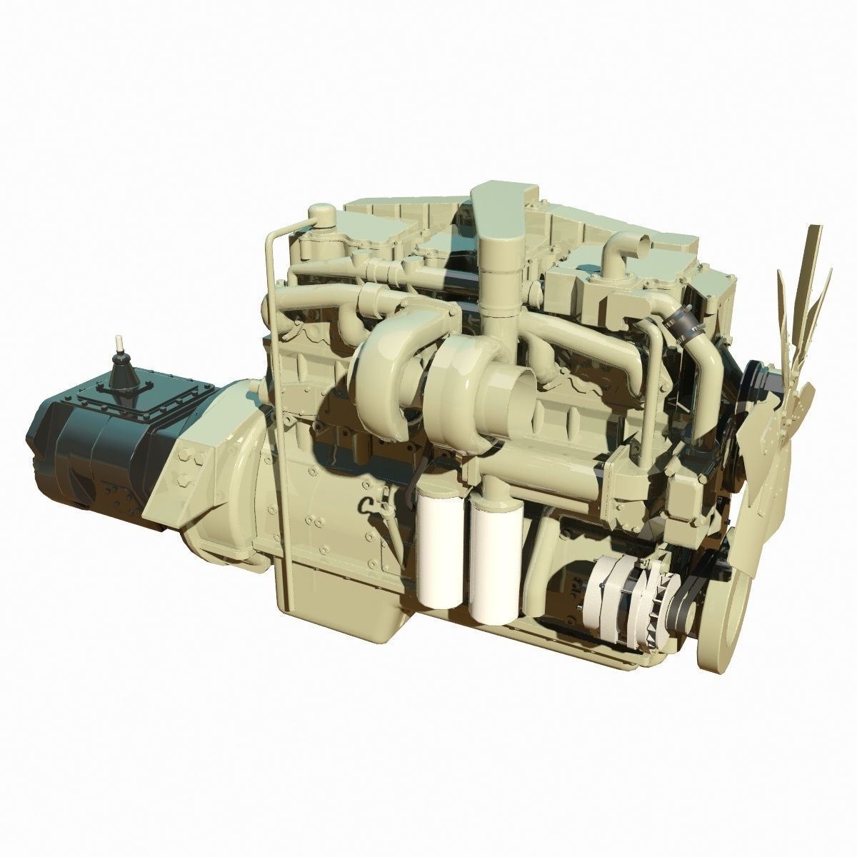 Diesel Engine 3D model_1