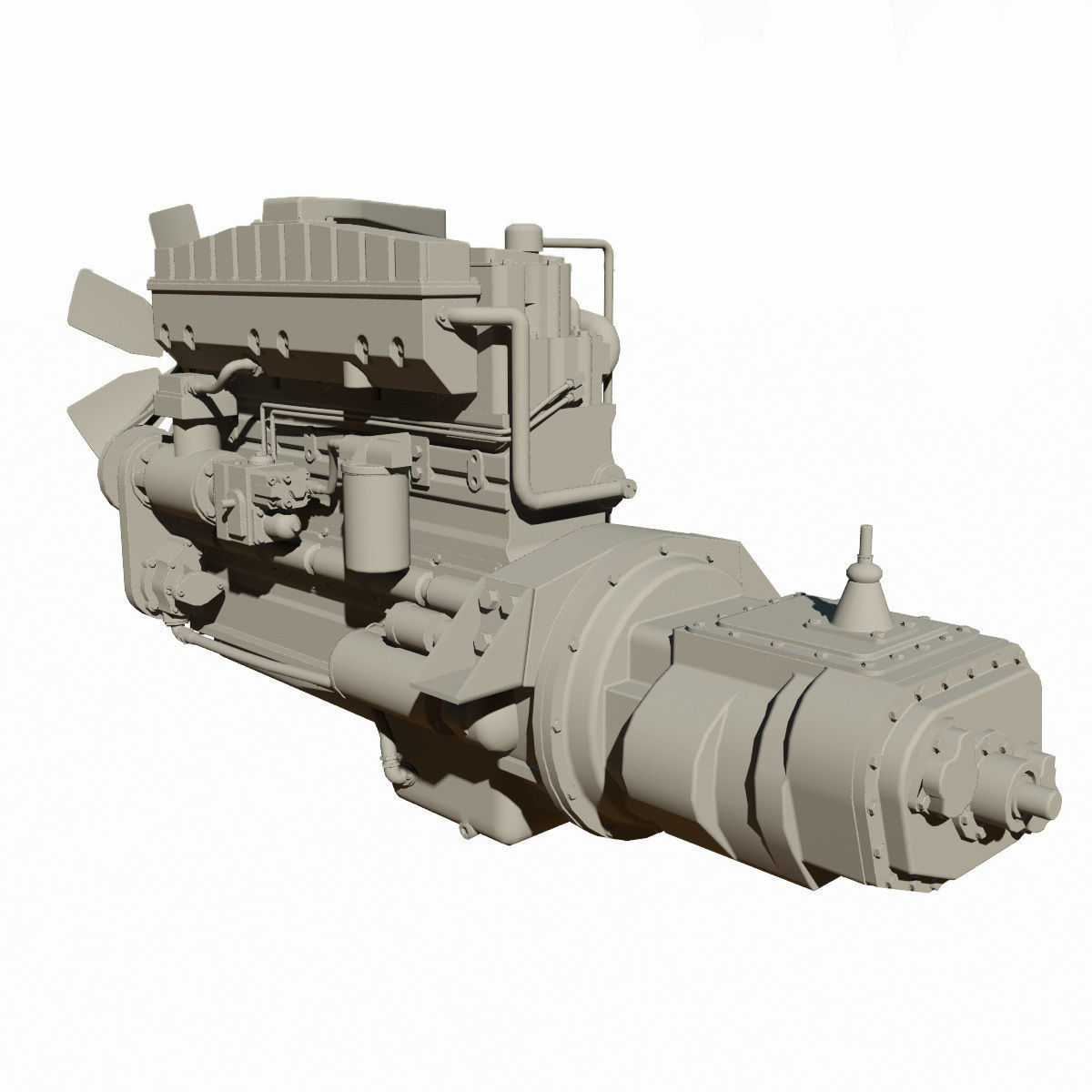 Diesel Engine 3D model_12
