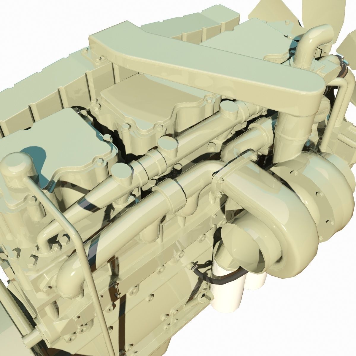 Diesel Engine 3D model_7