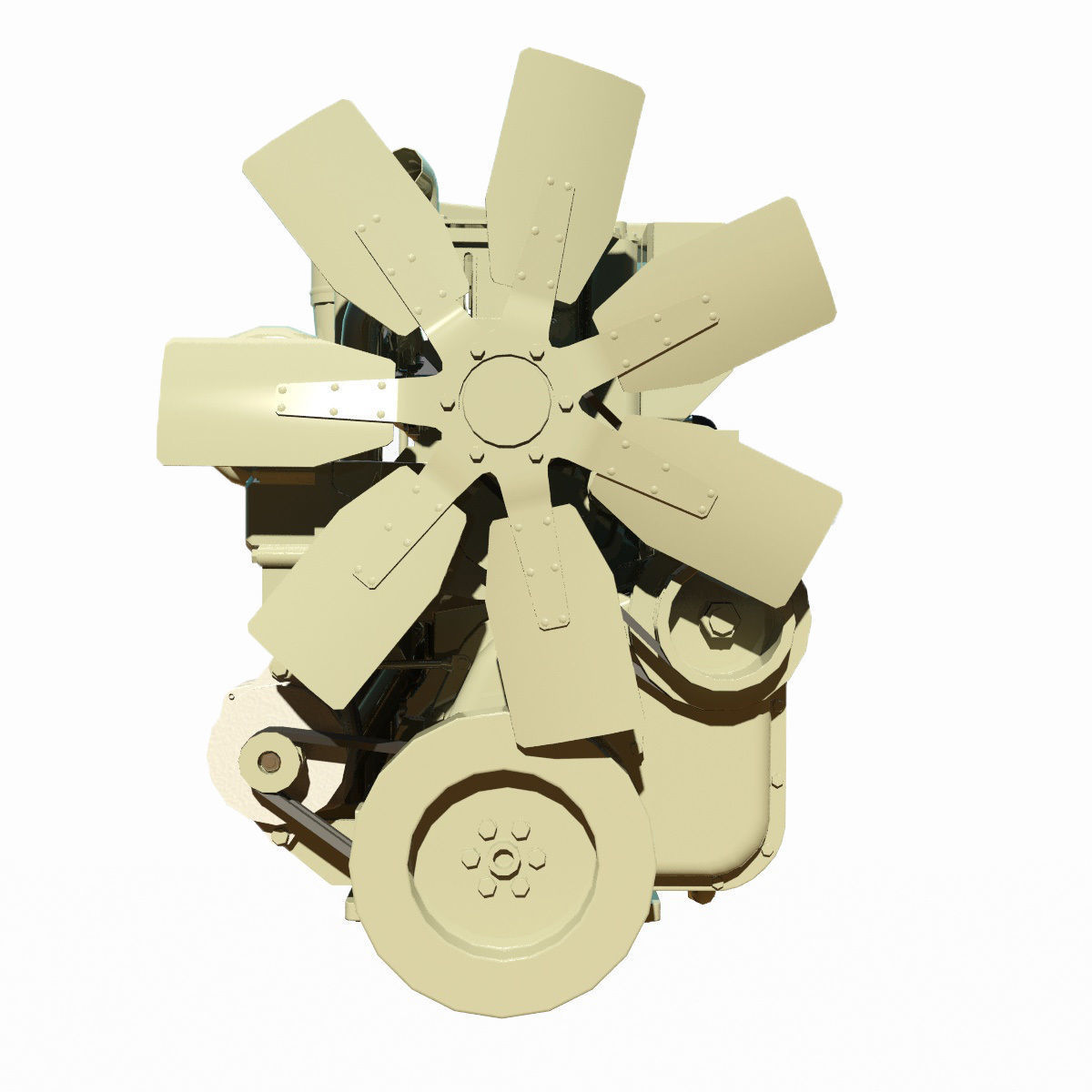 Diesel Engine 3D model_4